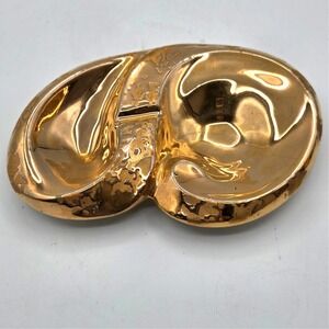 Stangl Pottery 1954 Granada  Kidney Shaped Ashtray RARE 24K Gold